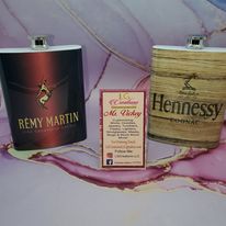 8oz Remy Inspired Flask & Hennessy