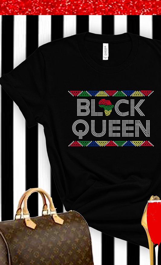 Black Queen Rhinestone Tee